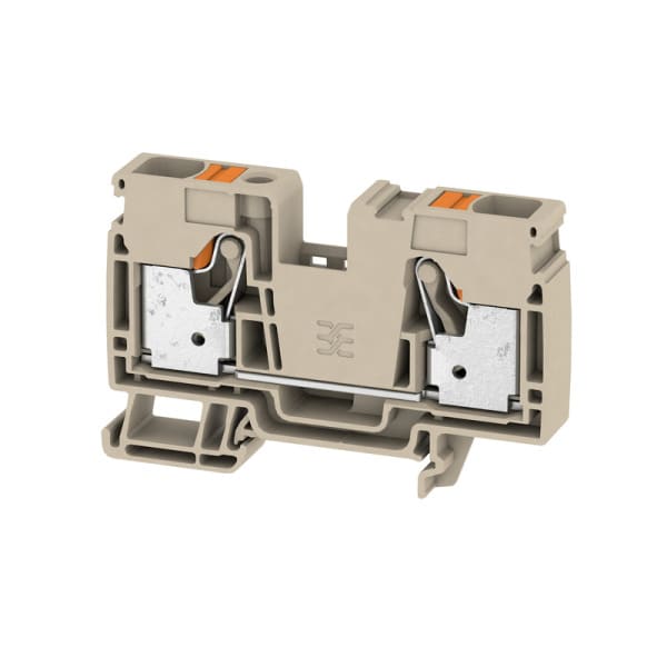 WEIDMÜLLER - Durchgangs-Reihenklemme, PUSH IN, 16mm², 1000V, 76A, dunkelbeige