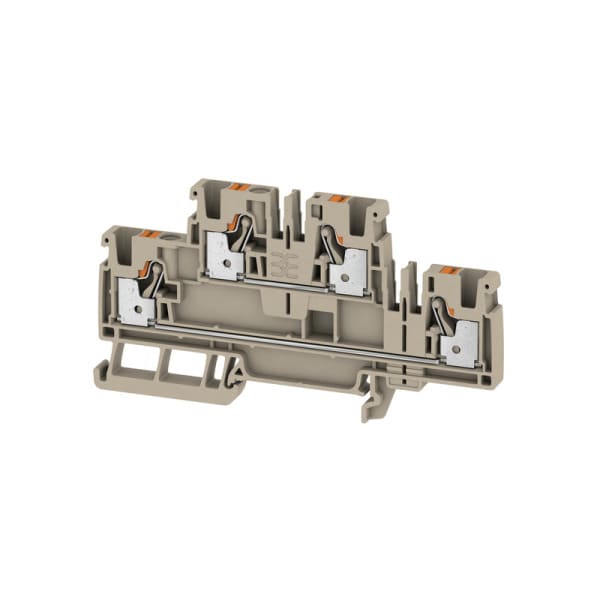 WEIDMÜLLER - Mehrstock-Reihenklemme, PUSH IN, 4mm², 800V, 32A, dunkelbeige