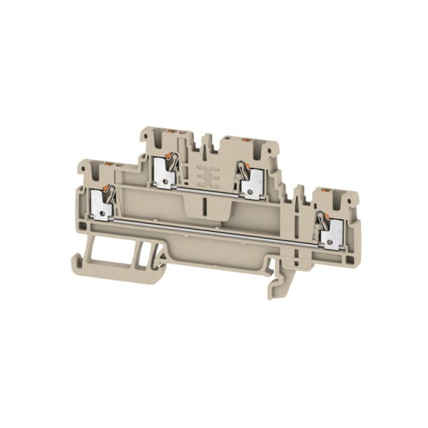 WEIDMÜLLER - Mehrstock-Reihenklemme, PUSH IN, 1.5mm², 500V, 16A, dunkelbeige