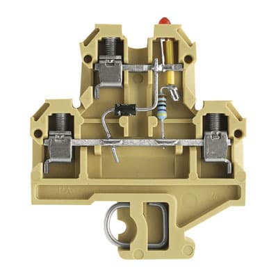 WEIDMÜLLER - Mehrstock-Reihenklemme, Schraubanschl, 4mm², 24V, beige/gelb