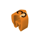 WEIDMÜLLER - Leitermarkierer, 4-10mm, 4x7mm, Zahlen 3, PVC, orange