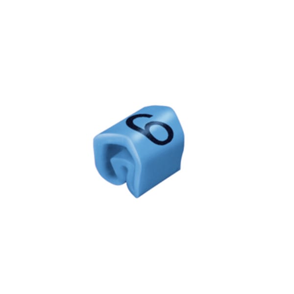 WEIDMÜLLER - Leitermarkierer, 1.3-3mm, 3x3.4mm, Zahlen 6, PVC, blau