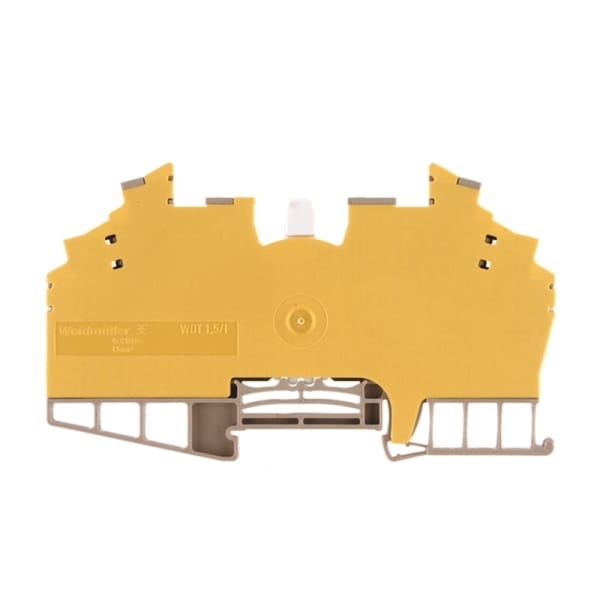 WEIDMÜLLER - Prüftrenn-Reihenklemme WDT, Schraub, 1.5mm²,250V, 10A,dbeige/gelb