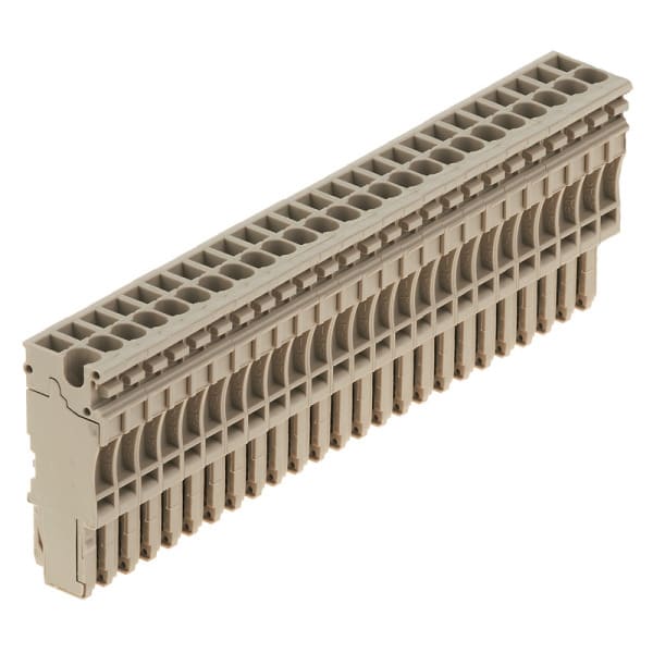 WEIDMÜLLER - Stecker (Klemmen), Steckanschluss, 2.5mm², 500V, 24A, Polzahl: 25, dunkelbeige