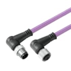 WEIDMÜLLER - Bus-Leitung, M12/M12, Stift/Buchse gewinkelt, PUR violett, 0.5m
