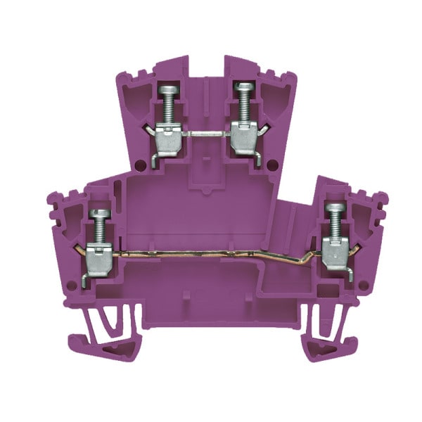 WEIDMÜLLER - Mehrstock-Reihenklemme, Schraubanschl, 2.5mm², 400V, 24A, violett