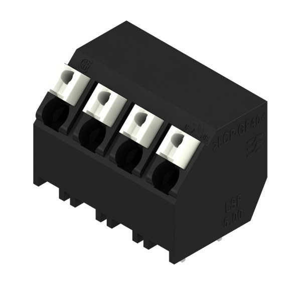 WEIDMÜLLER - Leiterplattenklemme, 5.00mm, Polzahl:4, Abgang: 135°, PUSH IN