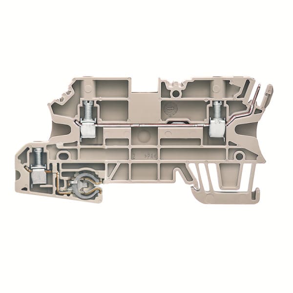 WEIDMÜLLER - Schutzleiter-Reihenklemme, Schraubanschl, 2.5mm², 24A, dunkelbeige