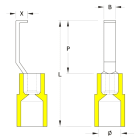 WEIDMÜLLER - Kabelschuh, Isolation: vorhanden, Leiteranschlussquerschnitt,mAx.: 6mm², gelb