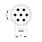 WEIDMÜLLER - Sensor-Aktor-Einsatz Lötstift, Lötkelch, M23, Pole:7