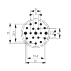 WEIDMÜLLER - Sensor-Aktor-Einsatz Einlötstift, 3,5mm, M23, Pole:19