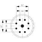 WEIDMÜLLER - Sensor-Aktor-Einsatz Lötbuchse, Lötkelch, M23, Pole:9