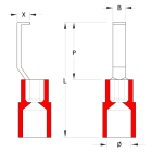 WEIDMÜLLER - Kabelschuh, Isolation: vorhanden, Leiteranschlussquerschnitt,mAx.: 1.5mm², rot