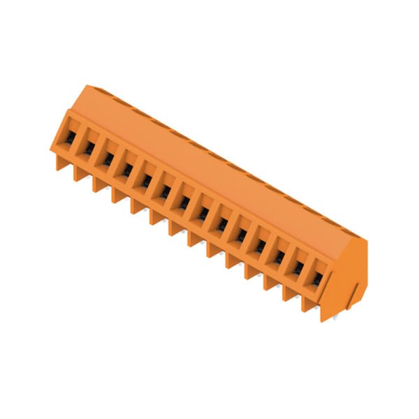 WEIDMÜLLER - Leiterplattenklemme, 5.00mm, Polzahl:14, Abgang: 135°, Zugbügelanschluss