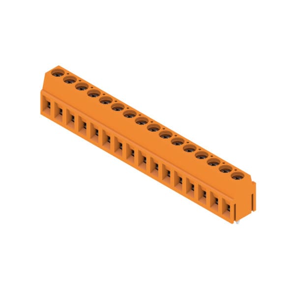 WEIDMÜLLER - Leiterplattenklemme, 5.00mm, Polzahl:16, Abgang: 90°, Zugbügelanschluss