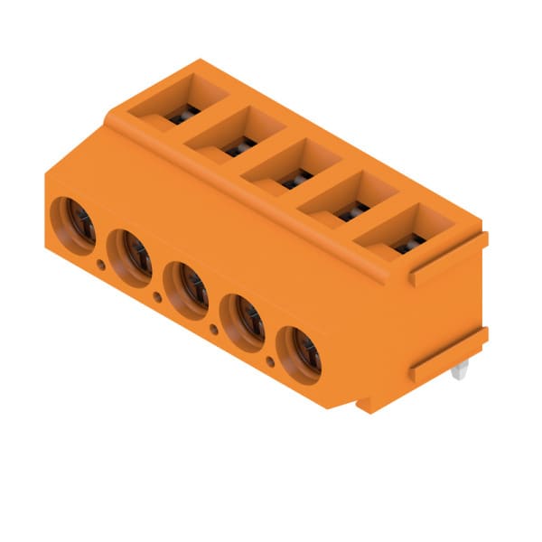 WEIDMÜLLER - Leiterplattenklemme, 5.00mm, Polzahl:5, Abgang: 180°, Zugbügelanschluss