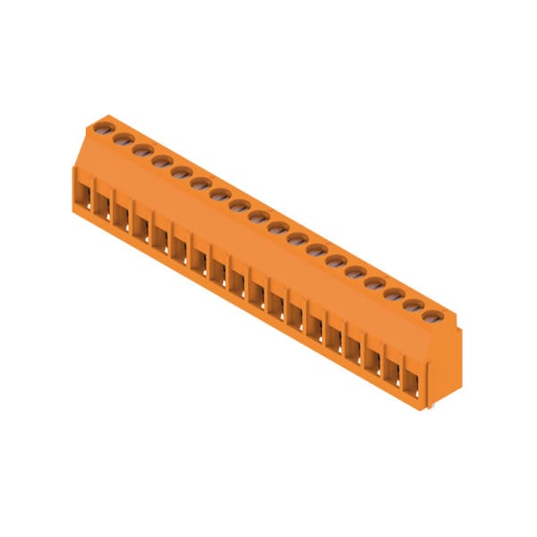 WEIDMÜLLER - Leiterplattenklemme, 5.00mm, Polzahl:18, Abgang: 90°, Zugbügelanschluss