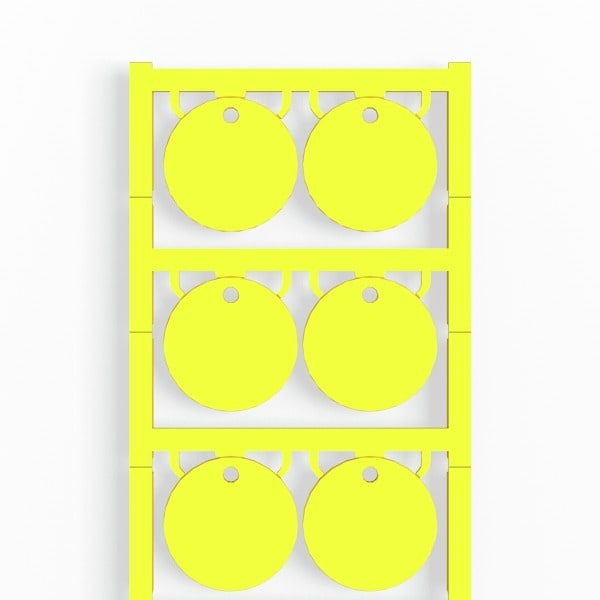 WEIDMÜLLER - Gerätemarkierung, Ø 30mm, mit 3,5mm Aufnahmebohrung, 30mm, PA 66, gelb