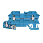 WEIDMÜLLER - Schutzleiter-Reihenklemme, Schraubanschl, 2.5mm², 24A, Anzahl Anschlüsse: 3, blau