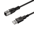 WEIDMÜLLER - Bus-Leitung, M12-USB, Stift gerade, PUR, 1m