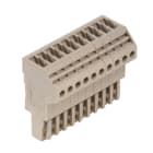 WEIDMÜLLER - Stecker (Klemmen), Schraubanschl, 2.5mm², 500V, 24A, Polzahl: 10, dunkelbeige
