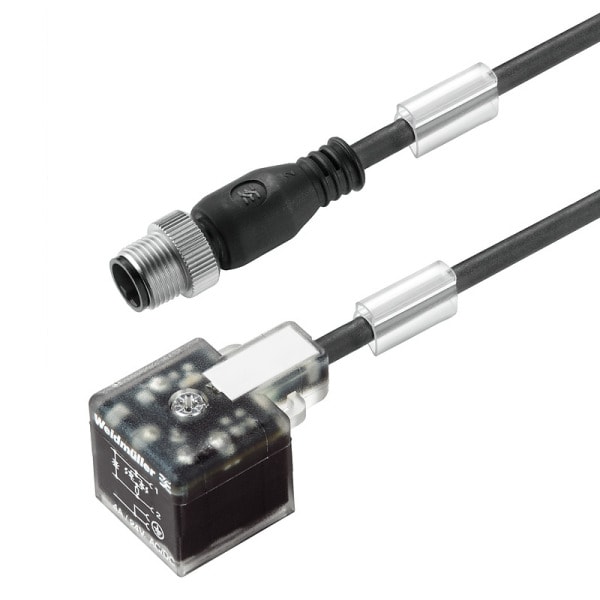 WEIDMÜLLER - Ventilleitung, Stecker gerade - Ventilstecker, Bauform A (18 mm), M12 = A-codiert
