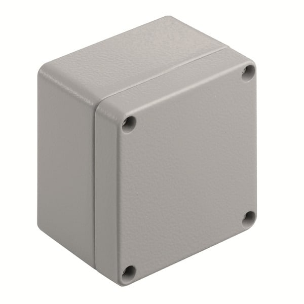 WEIDMÜLLER - Aluminium-Leergehäuse Klippon K, 75x80x57mm, Pulverbeschichtet, silbergrau