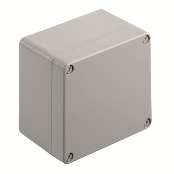 WEIDMÜLLER - Aluminium-Leergehäuse Klippon K, 122x120x81mm, Pulverbeschichtet, silbergrau