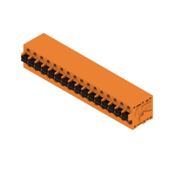 WEIDMÜLLER - Leiterplattenklemme, 5.00mm, Polzahl:16, Abgang: 90°, PUSH IN