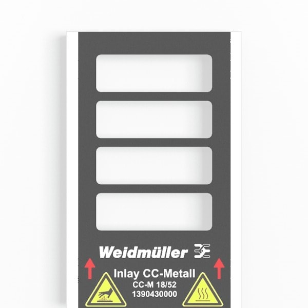 WEIDMÜLLER - Inlay Gerätemarkierer, CC-M 18/52, Ausführung: Aufnahme von 4 Schildern