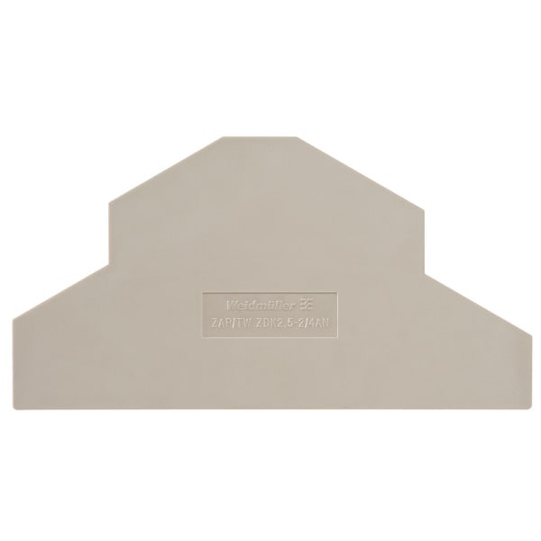 WEIDMÜLLER - Trennwand (Klemmen), Abschlussplatte, 104xdunkelbeige