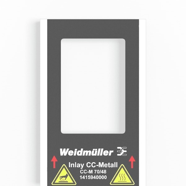 WEIDMÜLLER - Inlay Gerätemarkierer, CC-M 70/48, Ausführung: Aufnahme von 2 Schildern