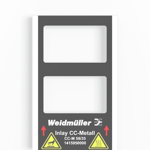WEIDMÜLLER - Inlay Gerätemarkierer, CC-M 58/35, Ausführung: Aufnahme von 10 Schildern