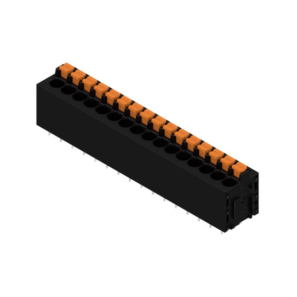 WEIDMÜLLER - Leiterplattenklemme, 5.08mm, Polzahl:16, Abgang: 180°, PUSH IN
