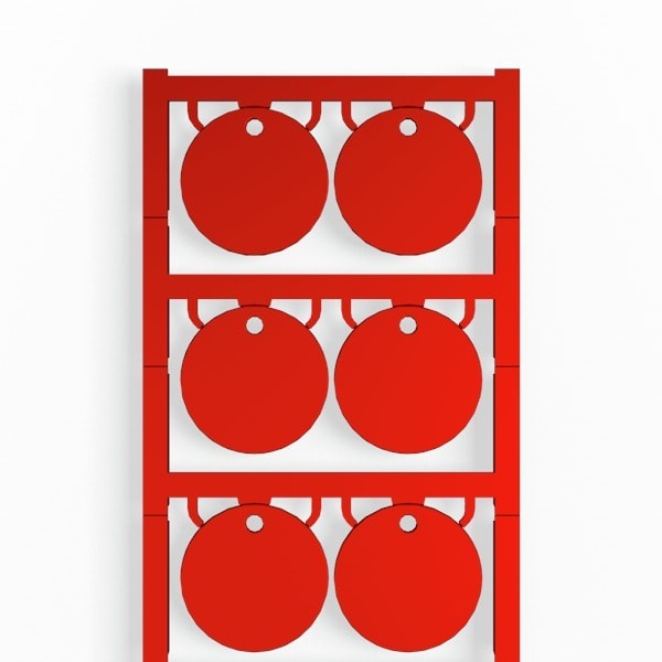WEIDMÜLLER - Gerätemarkierung, Ø 30mm, mit 3,5mm Aufnahmebohrung, 30mm, PA 66, rot