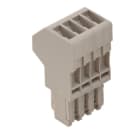 WEIDMÜLLER - Stecker (Klemmen), Schraubanschl, 2.5mm², 500V, 24A, Polzahl: 4, dunkelbeige