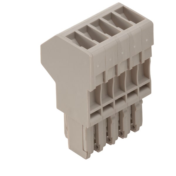 WEIDMÜLLER - Stecker (Klemmen), Schraubanschl, 2.5mm², 500V, 24A, Polzahl: 5, dunkelbeige