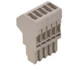 WEIDMÜLLER - Stecker (Klemmen), Schraubanschl, 2.5mm², 500V, 24A, Polzahl: 5, dunkelbeige