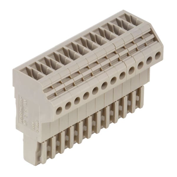 WEIDMÜLLER - Stecker (Klemmen), Schraubanschl, 2.5mm², 500V, 24A, Polzahl: 12, dunkelbeige