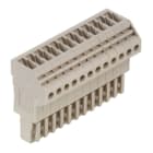 WEIDMÜLLER - Stecker (Klemmen), Schraubanschl, 2.5mm², 500V, 24A, Polzahl: 12, dunkelbeige