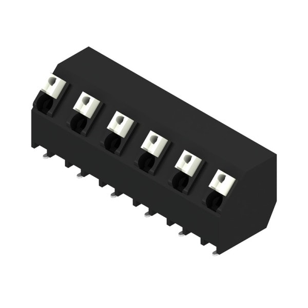 WEIDMÜLLER - Leiterplattenklemme, 7.50mm, Polzahl:6, Abgang: 135°, PUSH IN