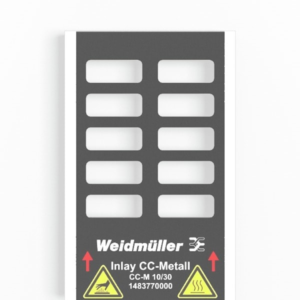 WEIDMÜLLER - Inlay Gerätemarkierer, CC-M 10/30, Ausführung: Aufnahme von 10 Schildern
