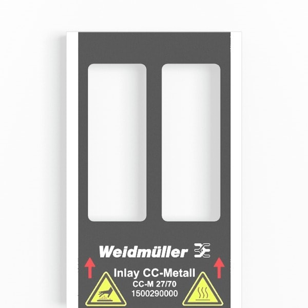 WEIDMÜLLER - Inlay Gerätemarkierer, CC-M 27/70, Ausführung: Aufnahme von 2 Schildern