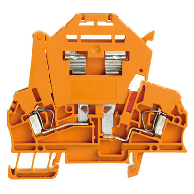WEIDMÜLLER - Sicherungs-Reihenklemme, Zugfederanschluss, ohne LED, 2.5mm², orange