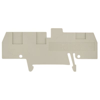 WEIDMÜLLER - Abschlussplatte (Klemmen), 82.5x2.5mm, dunkelbeige