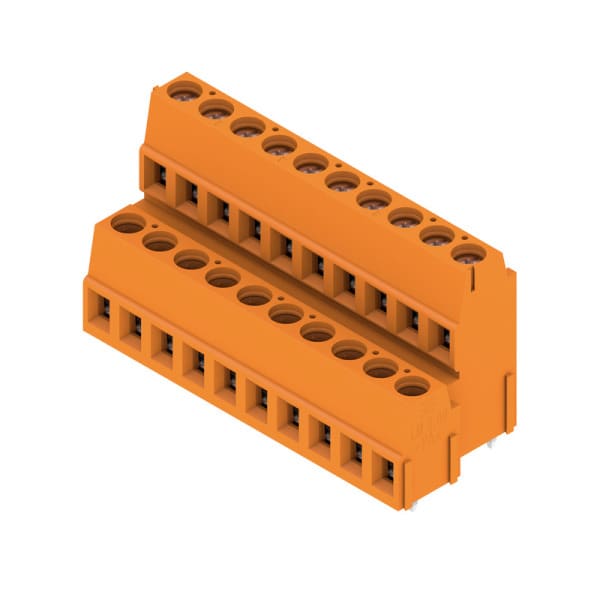 WEIDMÜLLER - Leiterplattenklemme, 5.08mm, Polzahl:20, Abgang: 90°, Zugbügelanschluss