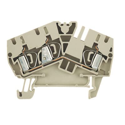 WEIDMÜLLER - Durchgangs-Reihenklemme, Zugfederanschluss, 4mm², 800V, 32A, dunkelbeige