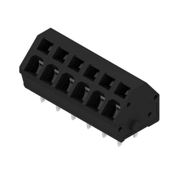 WEIDMÜLLER - Leiterplattenklemme, 5.00mm, Polzahl:6, Abgang: 135°