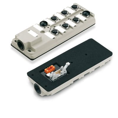 WEIDMÜLLER - Sensor-/Aktor-Verteiler, Komplett-Modul, Rückwanddurchführung, Flachkabelstecker, 10-polig