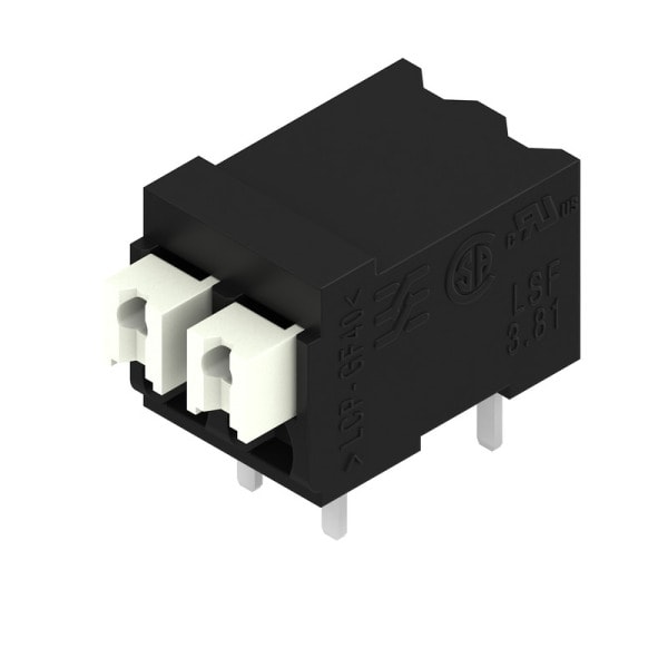 WEIDMÜLLER - Leiterplattenklemme, 3.81mm, Polzahl:2, Abgang: 90°, PUSH IN